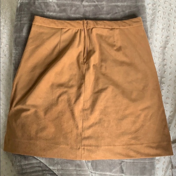 Tan Suede Skirt - Picture 2 of 3